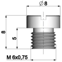 Vergaser Hauptdüse Polini 6mm für Dellorto Vergaser - 60 362.1060