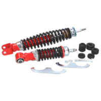 shock absorber kit front & rear Carbone Sport red / black for Vespa PK 50 until 1989 38813