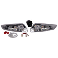 indicator light set front Power1 LED clear with daytime running light for Vespa Primavera, Sprint, Elettrica 40067