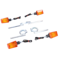 indicator light set 12V 20W w/ mounting brackets zinc plated for Simson S50, S51, S70 40736