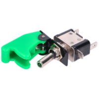 switch w/ safety cap and LED - green 41223