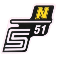 logo foil / sticker S51 N yellow for Simson S51 41991