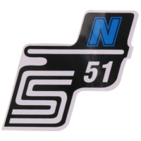 logo foil / sticker S51 N blue for Simson S51 41993
