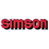 logo foil / sticker tank red, black for Simson S51 42011