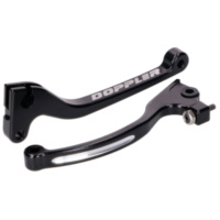 brake and clutch lever set Doppler CNC black for Rieju, Derbi, Sherco (w/ AJP brake) 42881-BK