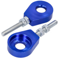 Radspanner / Kettenspanner Satz Aluminium blau eloxiert 12mm 43010-BL