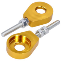 Radspanner / Kettenspanner Satz Aluminium gold eloxiert 12mm 43010-GO