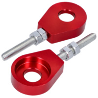 Radspanner / Kettenspanner Satz Aluminium rot eloxiert 12mm 43010-RT