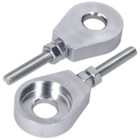 Radspanner / Kettenspanner Satz Aluminium silber eloxiert 12mm 43010-SI