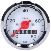 speedometer 80km/h round 48mm for Simson S50, S51, K51 Schwalbe 48873