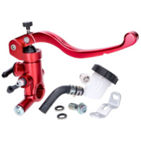 Bremspumpe / Bremszylinder vorn radial, externer Bremsflüssigkeitsbehälter, rot für 22mm Lenker 48943