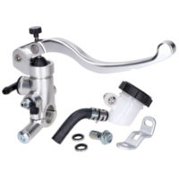 Bremspumpe / Bremszylinder vorn radial, externer Bremsflüssigkeitsbehälter, silberfarbig für 22mm Lenker 48944