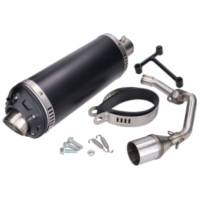 exhaust Power1 aluminum black for Vespa Primavera, Sprint, Zip 4T 50cc Euro5 20- 49113