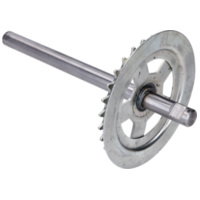 pedal crank axle RMS w/ sprocket 28 teeth for Piaggio Ciao, Ciao PX, SI moped 49596
