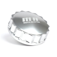 Fuel tank cap -MOTO NOSTRA, CNC, silver- for: Vespa GTS 125 (ZAPMA3100, ZAPMA320