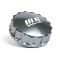 Fuel tank cap -MOTO NOSTRA, CNC, grey- for: Vespa GTS 125 (ZAPMA3100, ZAPMA3200