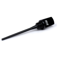 Oil filler cap with dipstick -MOTO NOSTRA, CNC, black shiny- for: Vespa GTS HPE