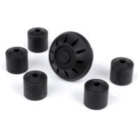 Caps- Set wheel nut / rim Ø=35mm -MOTO NOSTRA, CNC, black mat- for: Vespa ET2, E