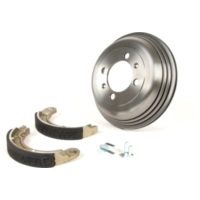 Brake drum, rear 8" incl. brake shoes, 1 anchor pin -BGM PRO cast iron- for: Ves