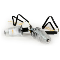 Pair of indicators -MOTO NOSTRA handlebar end indicator LED (E-mark), 6 volt- fo