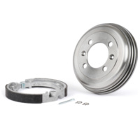Front brake hub 8" incl. brake shoes -BGM PRO cast iron- for: Vespa Wideframe V1
