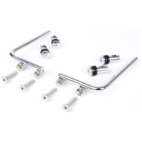 Bracket for flyscreen -MOTO NOSTRA, w=340mm, h=105mm- Vespa PX80, PX125, PX150, PX200, T5 Classic, LML 125/150 Star/Stella - chr