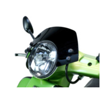 Flyscreen with black brackets -MOTO NOSTRA, w=340mm, h=105mm- for: Vespa GT, GTL 1136