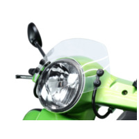 Flyscreen with black brackets -MOTO NOSTRA, w=340mm, h=105mm- for: Vespa GT, GTL