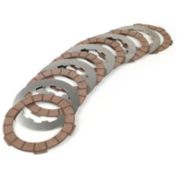 Clutch friction plate set incl. steel plates -BGM PRO Superstrong Racing Red- Lambretta LI, LIS, SX, TV (series 2-3), DL, GP - 6