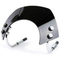 Flyscreen with chromed brackets -MOTO NOSTRA, w=340mm, h=105mm- for: Vespa GTS 1 1187