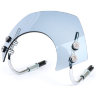 Flyscreen with chromed brackets -MOTO NOSTRA, w=340mm, h=105mm- for: Vespa GTS 1 1230