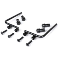 Bracket for flyscreen -MOTO NOSTRA, w=340mm, h=105mm- Vespa PX80, PX125, PX150, PX200, LML 125/150 Star/Stella - black 50776