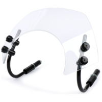 Flyscreen with black brackets -MOTO NOSTRA, w=340mm, h=105mm- for: Vespa GTS 125 1256