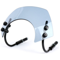 Flyscreen with black brackets -MOTO NOSTRA, w=340mm, h=105mm- Vespa GTS 125-300 HPE (2019-) cc - smoke grey 50823