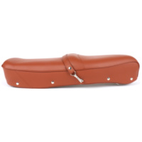 Seat -BGM PRO Pegasus with badge and riveted- Lambretta LI, LI S, SX, TV, DL, GP - light brown 51252