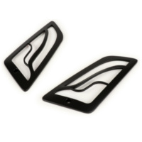 Pair of indicator grills -MOTO NOSTRA- Vespa GT, GTL, GTV, GTS 125-300 - front - matt black 51556