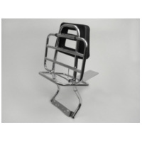 Rack with backrest -MOTO NOSTRA- Vespa PX80, PX125, PX150, PX200 - chrome 51562