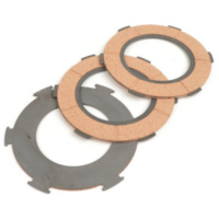 Clutch friction plate set -BGM ORIGINAL Vespa type 6 springs (PX80, PX125, PX150)- 3 plates 51591