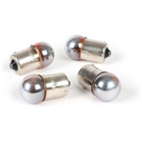 Birnen BA15s (Stifte gerade) 12V 10W 4er Set Orange Silbern 51883