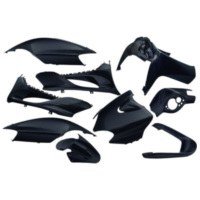 fairing kit EDGE 9-piece black metallic for MBK Mach G, for: Yamaha Jog R, Jog R