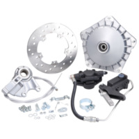 Scheibenbremse-Set GRIMECA NT Classic Look Stumpf d=20mm teilhydraulisch Silbern für Vespa PK50-125, ?S, ?SS, ?XL, ?XL2, ?P200E,