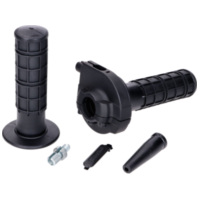 Gasgriff Set Domino Kurzhub 2,3° schwarz Aluminium für 22mm Lenker - universal 53102