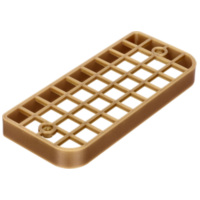 Lampengitter Golden für Piaggio Ciao P/PX eckige Rückleuchte (ABS Kunststoff) 53889