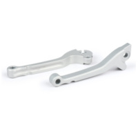 brake lever clutch lever set BGM PRO CNC silver matte ABE for Vespa PX (year 1998-2003), LML Star, Stella, disc brake GRIMECA BG