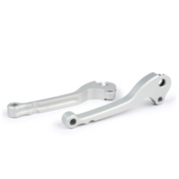 brake lever + clutch lever set BGM PRO CNC silver matte ABE for Vespa Largeframe 1957-1998, Smallframe 1963-1989 BGM4561SKT