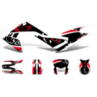 Aufkleber Dekor / Sticker Kit schwarz-weiß-rot glänzend für Aprilia RX50 2018- Euro4 DK-42935