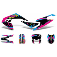 decal set black-pink-blue glossy for Aprilia SX50 2018- Euro4 DK-42998