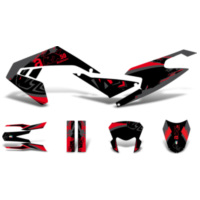 Aufkleber Dekor / Sticker Kit schwarz-rot-grau matt für Aprilia RX50 2018- Euro4 DK-43004