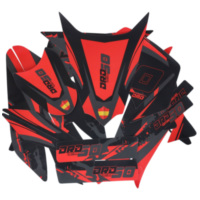 decal set black-red-grey matt for Derbi Senda DRD 11-17 DK-43044