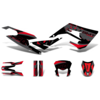 Aufkleber Dekor / Sticker Kit schwarz-rot-grau matt für Gilera SMT 50 2018- DK-43749